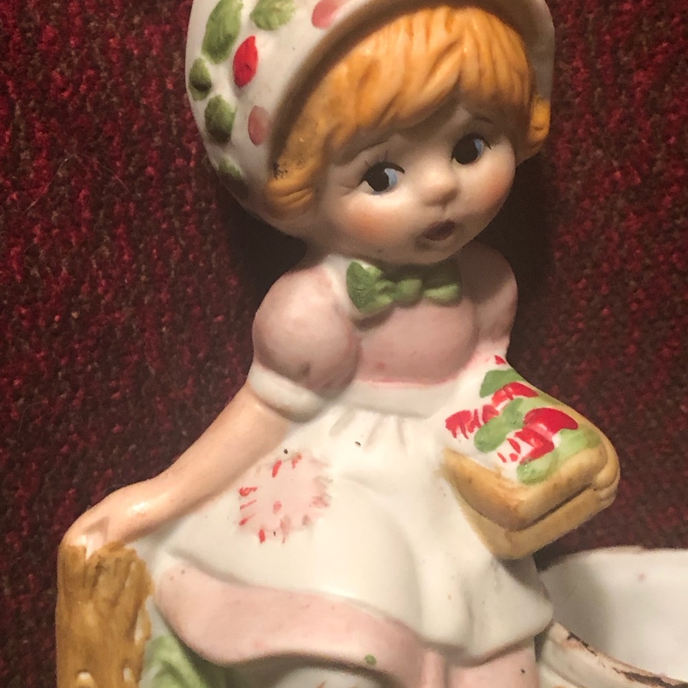 Strawberry Patches votive candle holder.